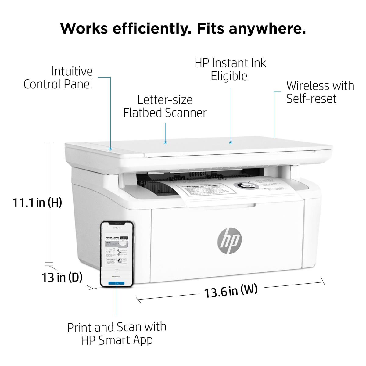 HP LaserJet Pro M28W All in One Printer How to set up with USB Cable, Scan  your document to PC 