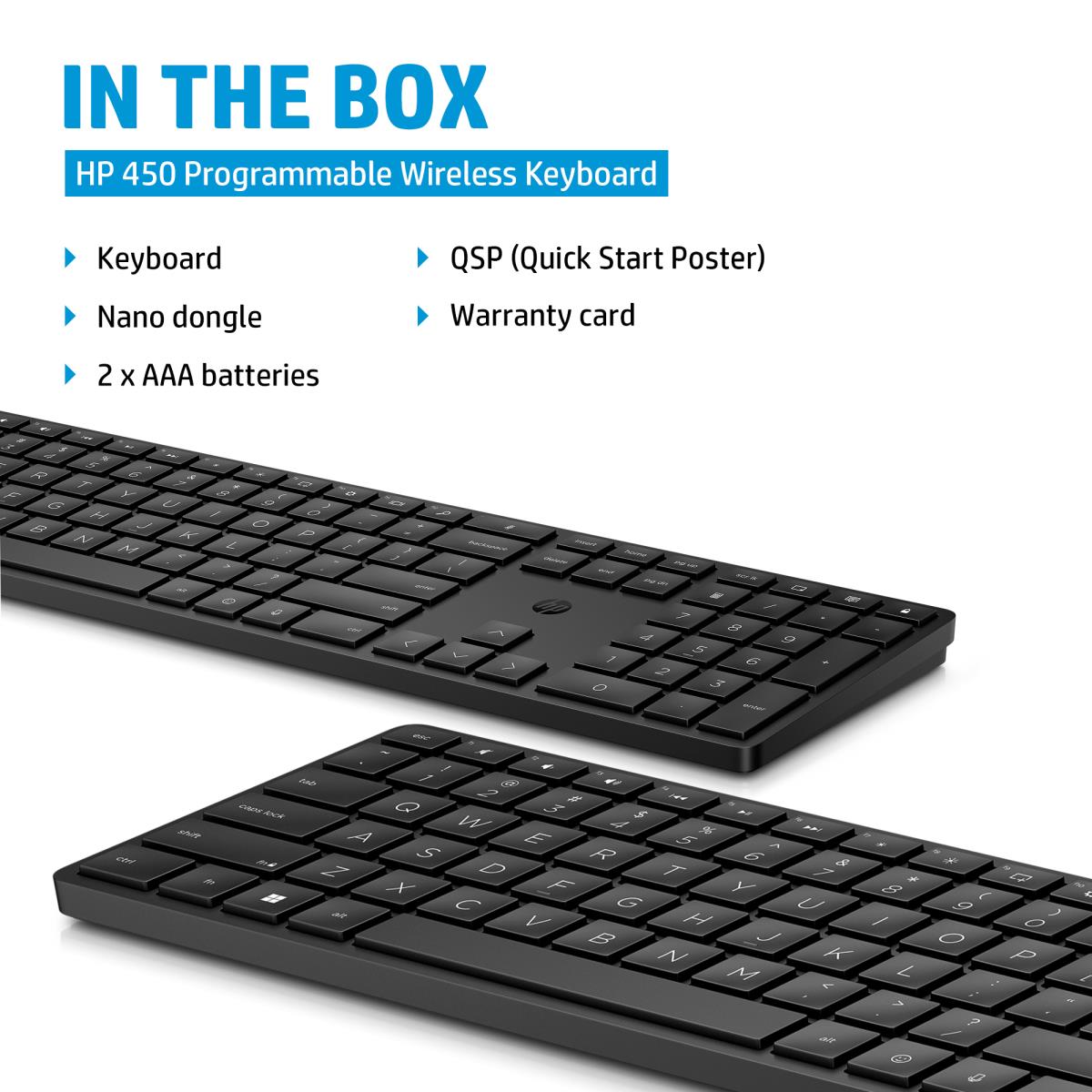 HP Programmable Wireless Keyboard 450 - Azerty French - 4R184AA#ABF ...