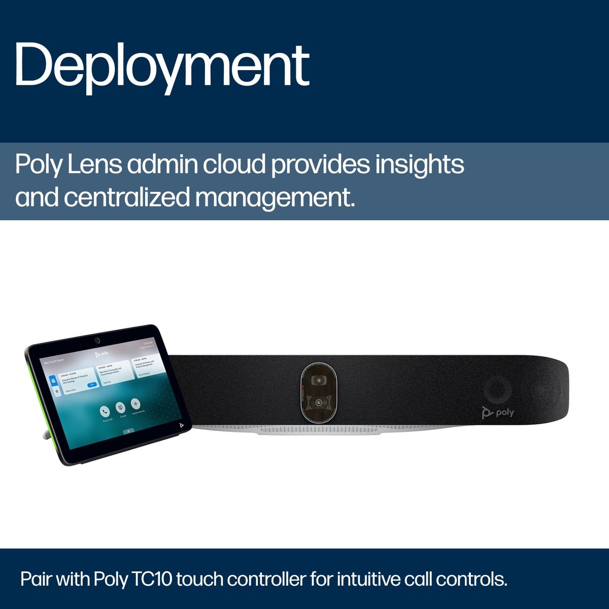 HP Poly Studio X72 All-In-One Video Bar with TC10 Controller Kit No ...