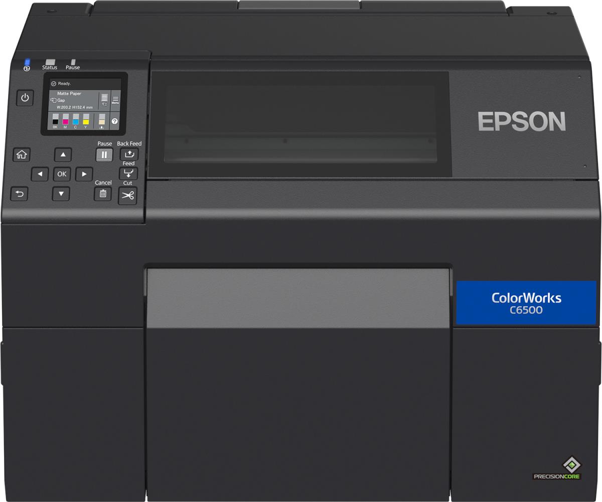 EPSON Colorworks Cw-c6500ae - Colour Label Printer - 8in Wide Autocutter -  C31CH77102 - /fr