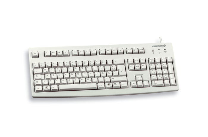 CHERRY G83-6105 Standard Compact - Keyboard - Corded USB - Light Grey -  Qwerty UK - G83-6105LUNGB-0 - /fr