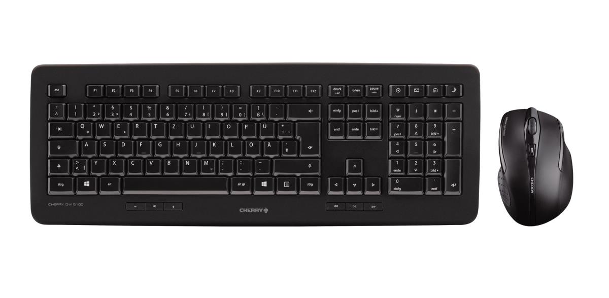 CHERRY DW 5000 Desktop - Keyboard and Mouse - Wireless - Black - Azerty  Belgian - JD-0520BE-2 - /fr