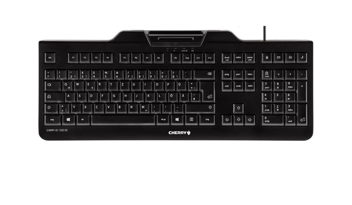 Corded KC 1000 SC Security Keyboard - with Integrated Smart Card Terminal - USB - Black - Azerty French