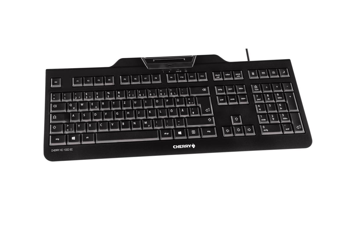 Corded KC 1000 SC Security Keyboard - with Integrated Smart Card Terminal - USB - Black - Azerty French