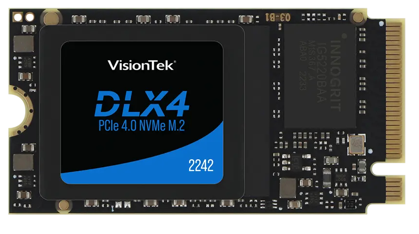 VisionTek DLX4 Pro 2280 M.2 PCIe 4.0 x4 SSD (NVMe) OPAL 2.0 SED –