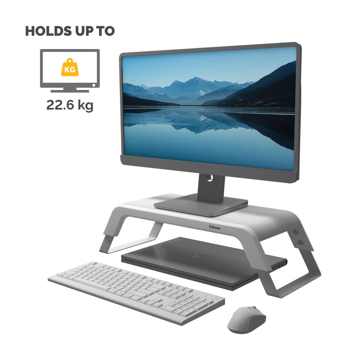 FELLOWES Computer Monitor Stand With 3 Height Adjustments - 100016997 ...