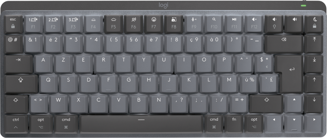 Logitech MX Mini Mechanical for Mac clavier Bluetooth QWERTY US  International Gris, Blanc - Clavier - LOGITECH