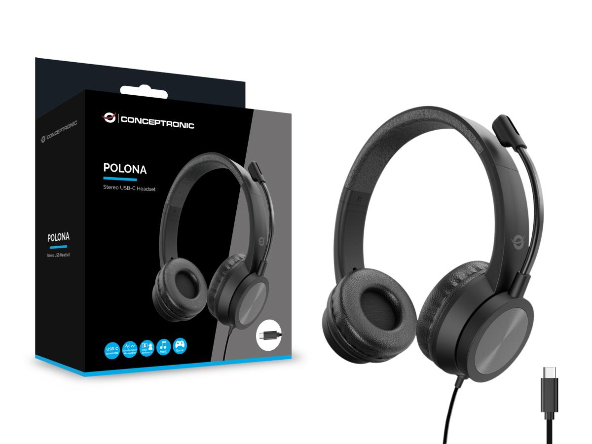 Headset Polona05bc - Stereo USB-c - Noise Reduction Microphone
