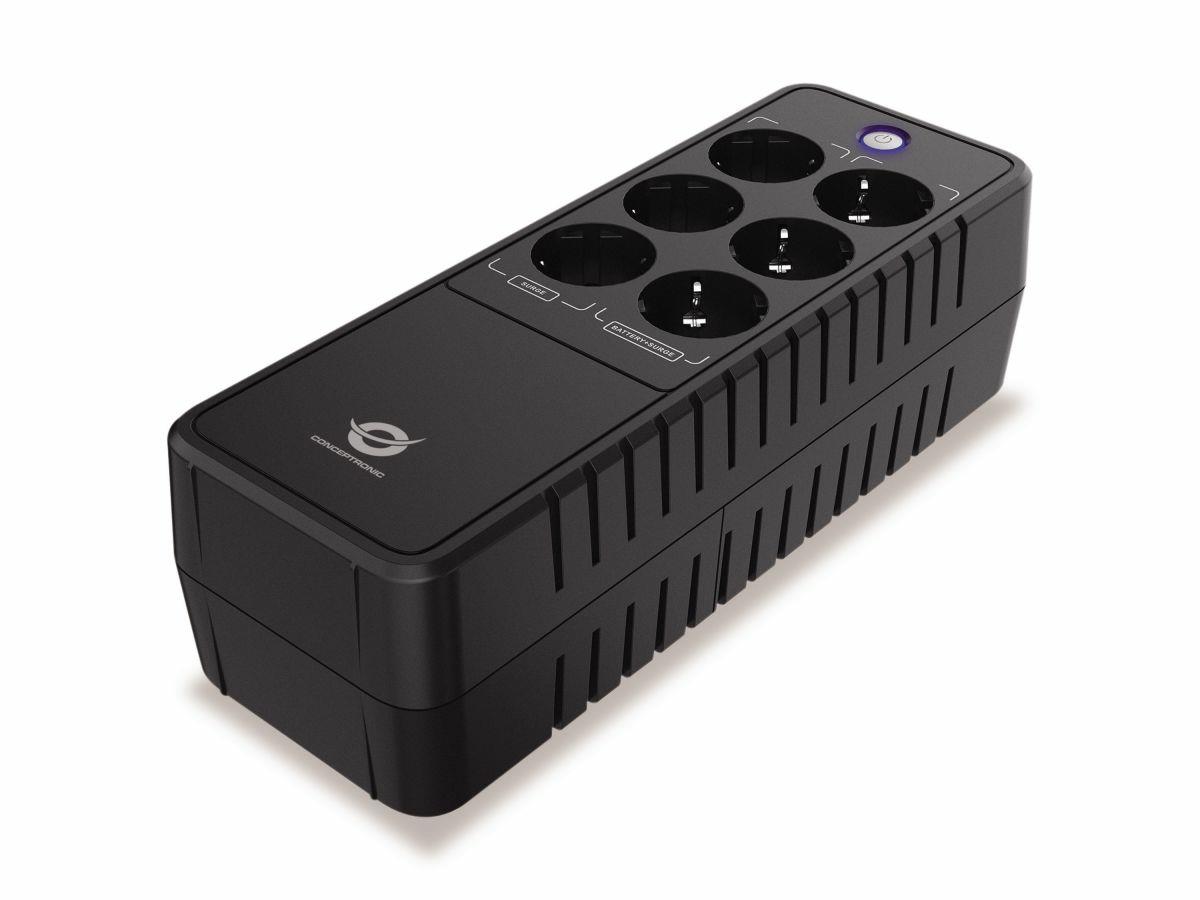 CONCEPTRONIC UPS - Zeus09e - 850va - Battery And Surge Protected Schuko ...