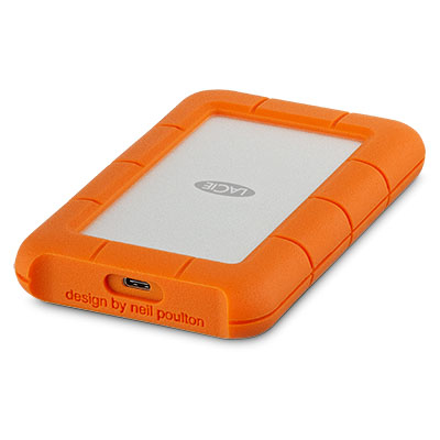 Disque dur externe portatif USB-C Rugged de 1 To de LaCie pour PC/Mac  (STFR1000800) - Orange