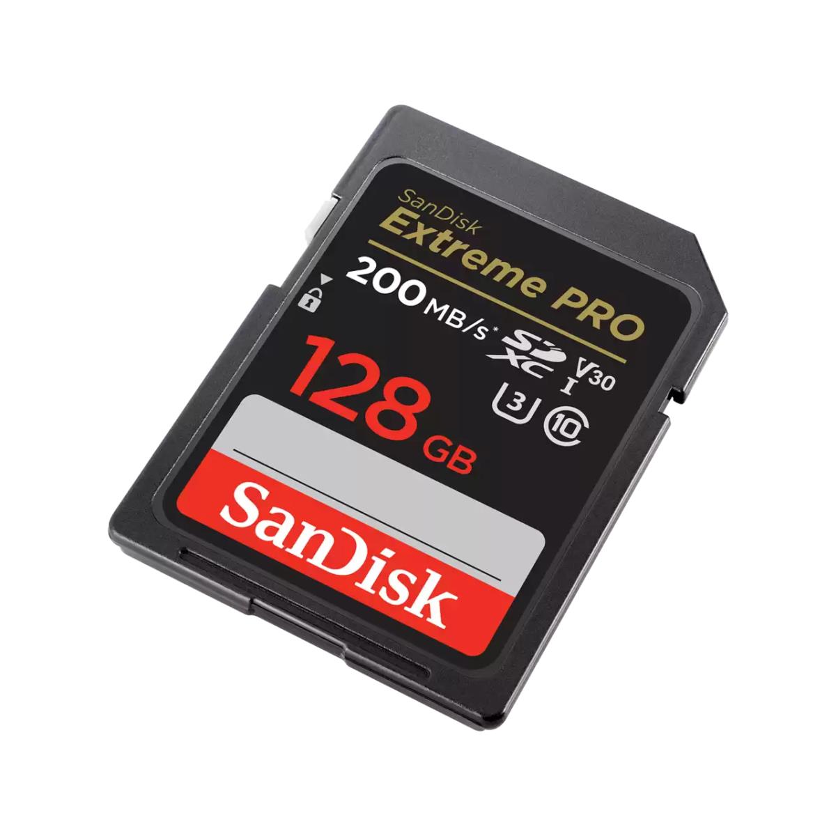 Sandisk Carte mémoire MicroSD Extreme Pro 128Gb 200mbs - V30