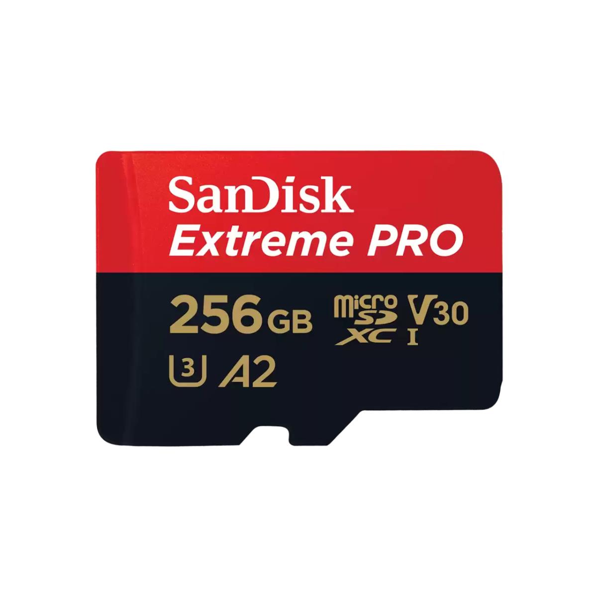 Carte Mémoire microSDXC SanDisk Extreme PRO 256 Go + Adaptateur SD