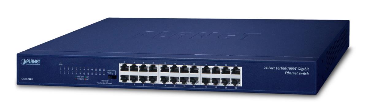 Industrial Gigabit Managed Ethernet Switch, 24-Ports 10/100/1000Base-TX RJ45