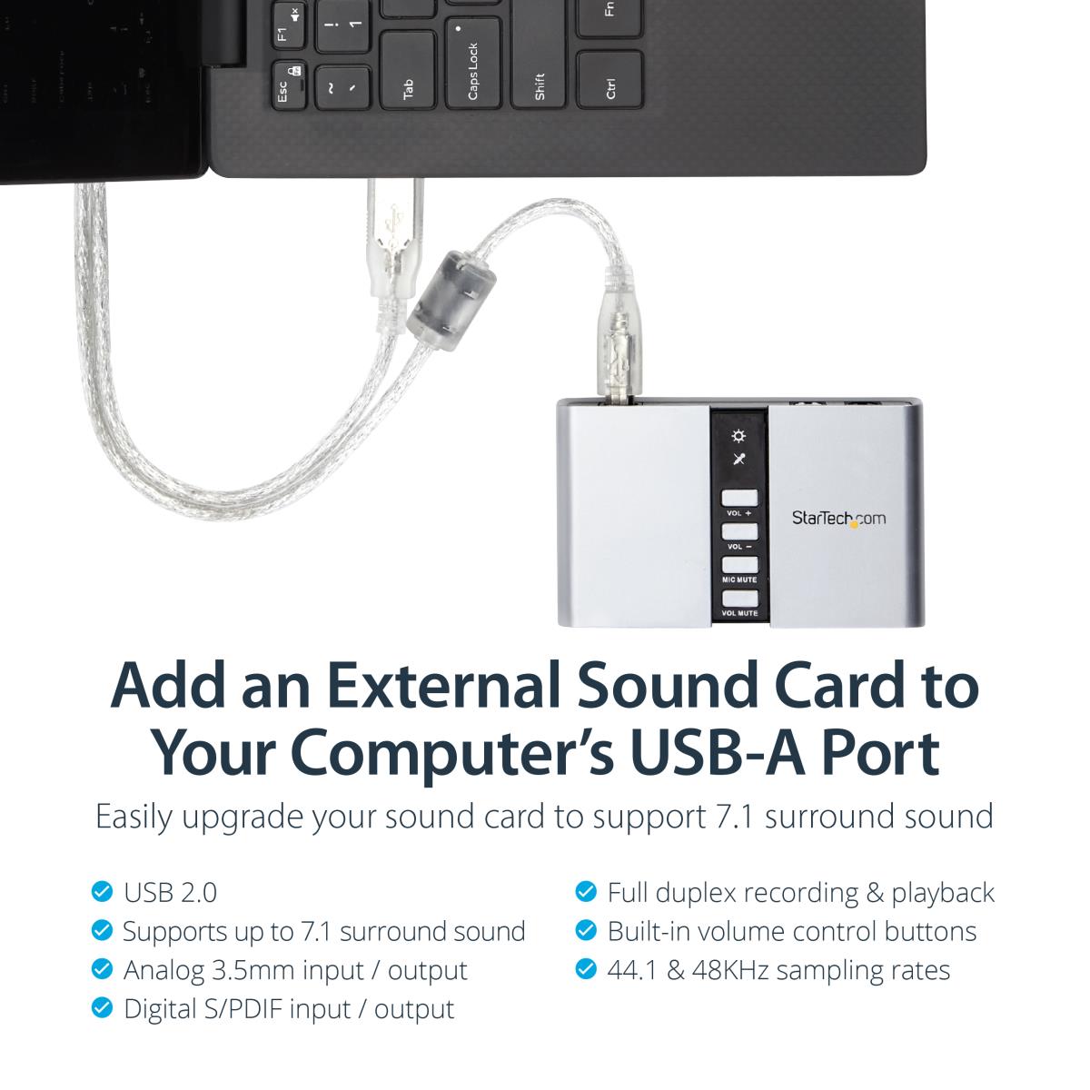 Audio Adapter External Sound Card 7.1 USB