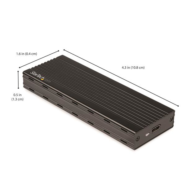 StarTech - Boîtier SSD USB-C 10 Gbit/s vers M.2 NVMe ou M.2 SATA - Boîtier  SSD externe portable en aluminium