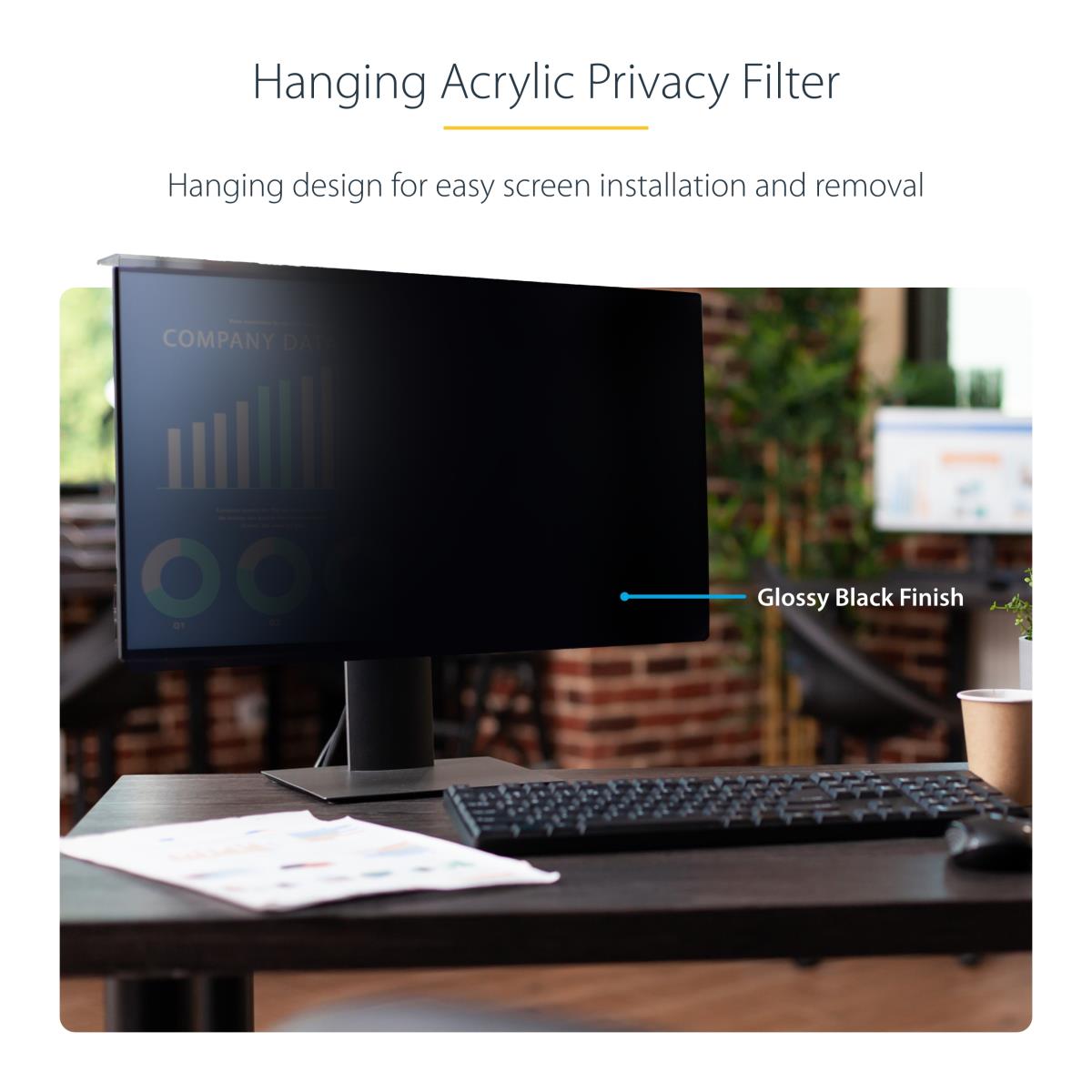 STARTECH.COM Computer Monitor Privacy Screen 24in Hanging Acrylic ...