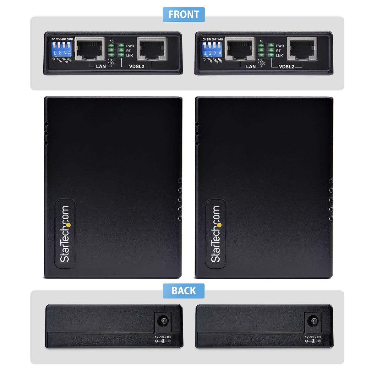 STARTECH.COM Vdsl2 Ethernet Extender Kit Over Single Pair Wire Up To 0 ...