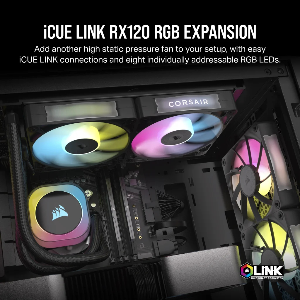 CORSAIR Led Fan - Rx RGB Series Icue Link Rx120 RGB 120mm RGB Fan ...