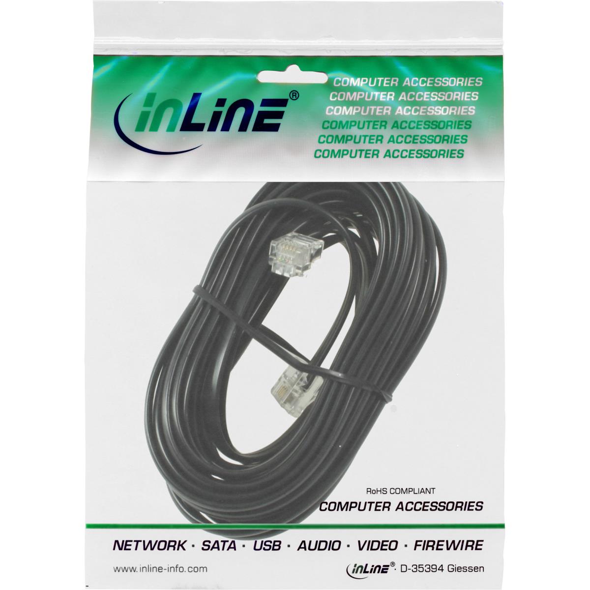 INLINE INC Modular Cable Rj11 Male To Male 6p4c 10m - 18840L - Redcorp ...