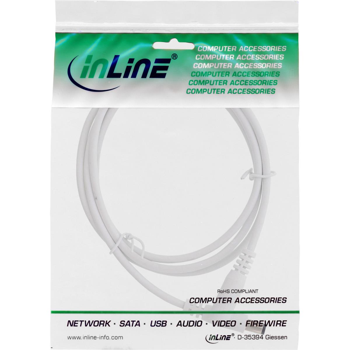 INLINE INC Dc Extension Cable - Dc Plug Male/female 5.5x2.1mm Awg 18 ...