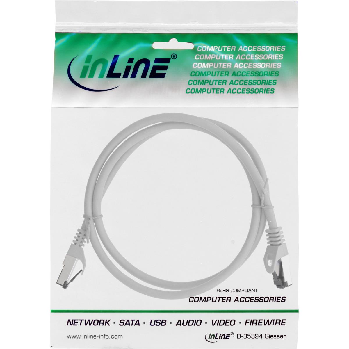INLINE INC Patch Cable - Cat8.1 - S/ftp - 3m - Grey - 78803 - Redcorp ...