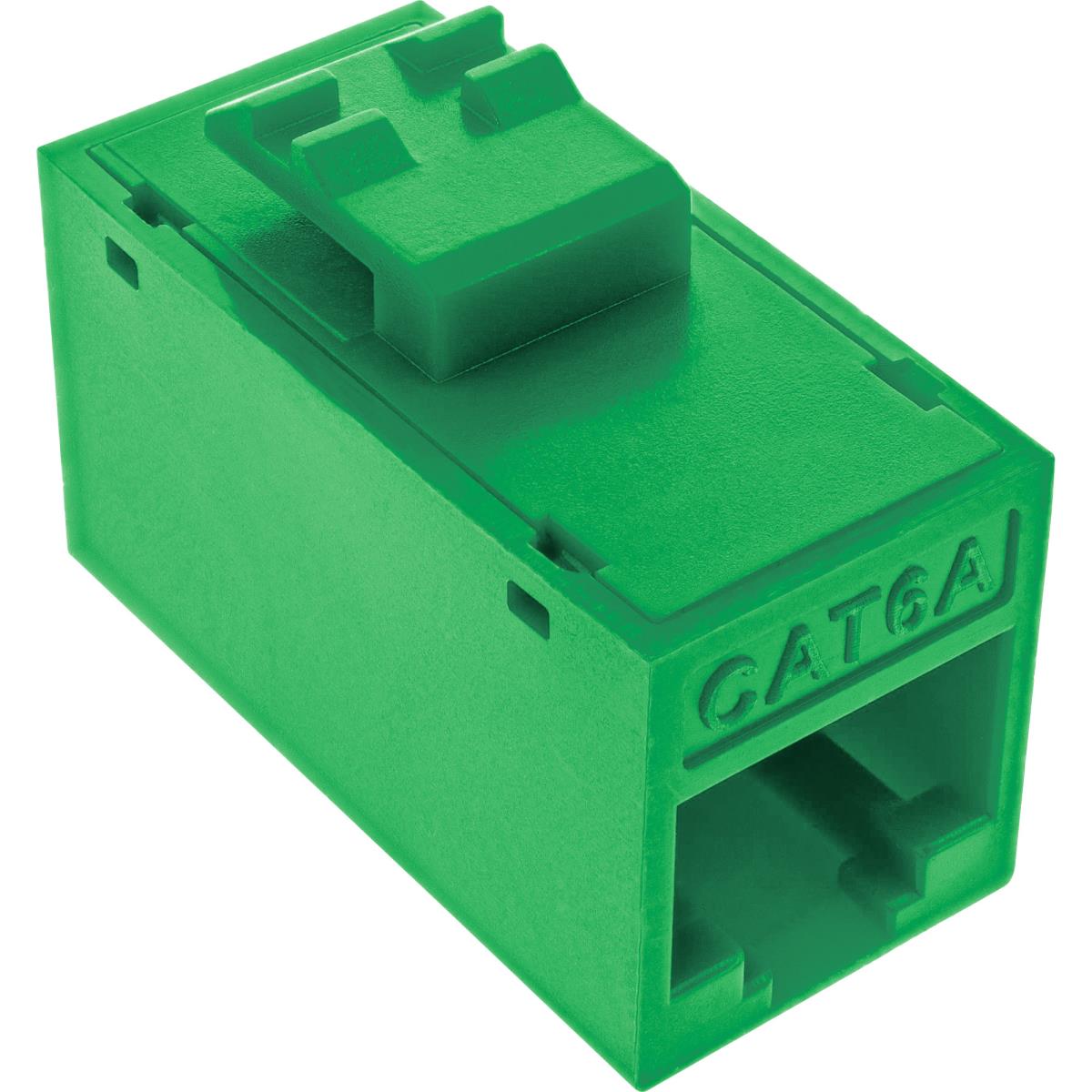 Keystone Coupler Rj45 Female/female Unshielded CAT6a Utp Green 8 - Pk
