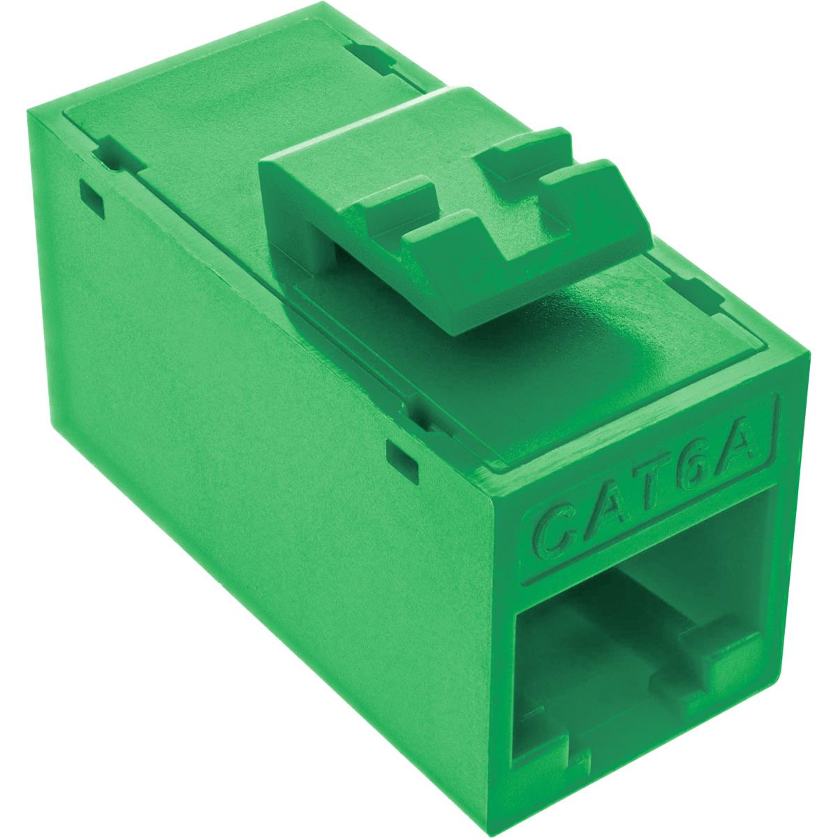 Keystone Coupler Rj45 Female/female Unshielded CAT6a Utp Green 8 - Pk