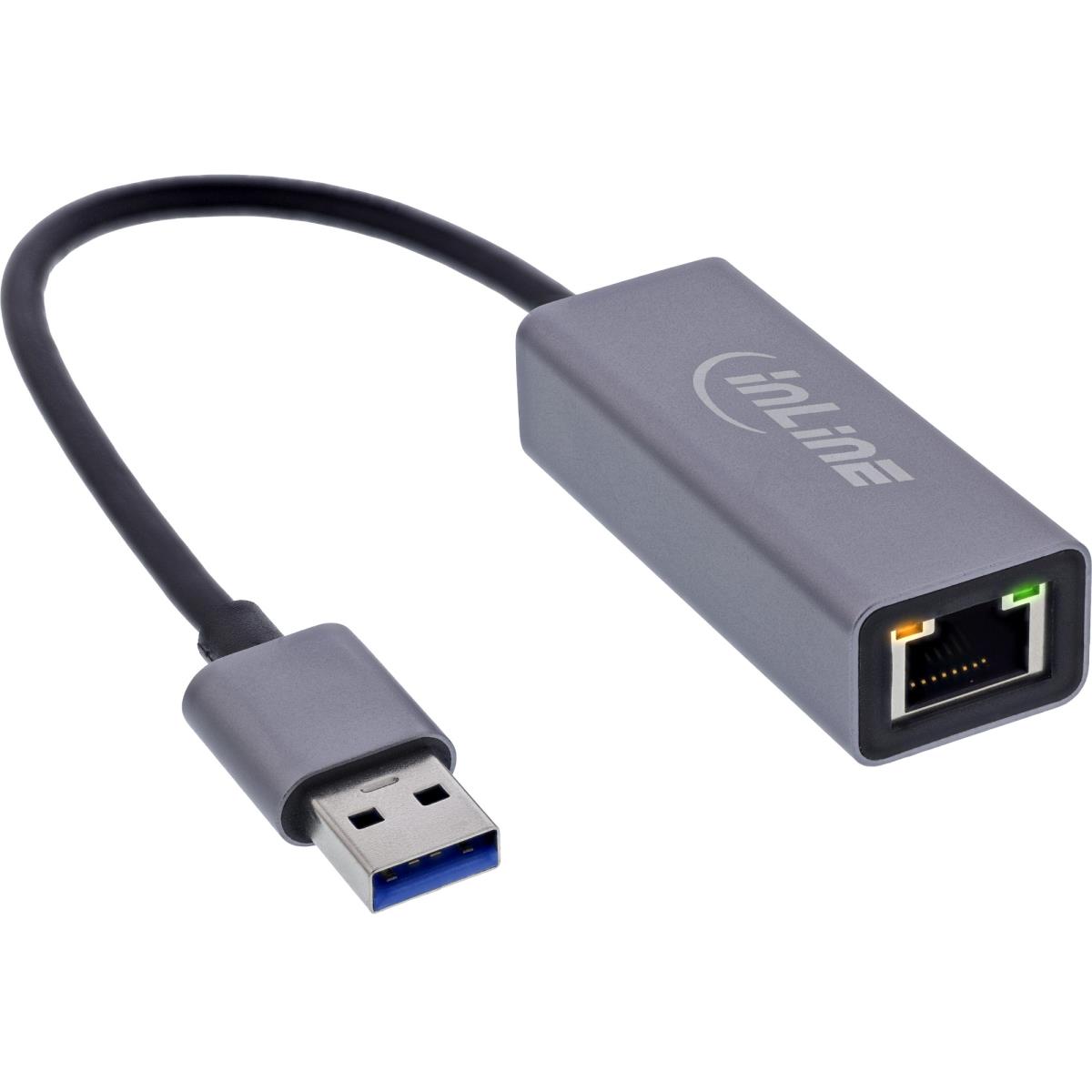 Usb Storage Network Cable INLINE INC USB 3.2 Network Adapter Cable USB-A To Rj45 Gigabit Network ...
