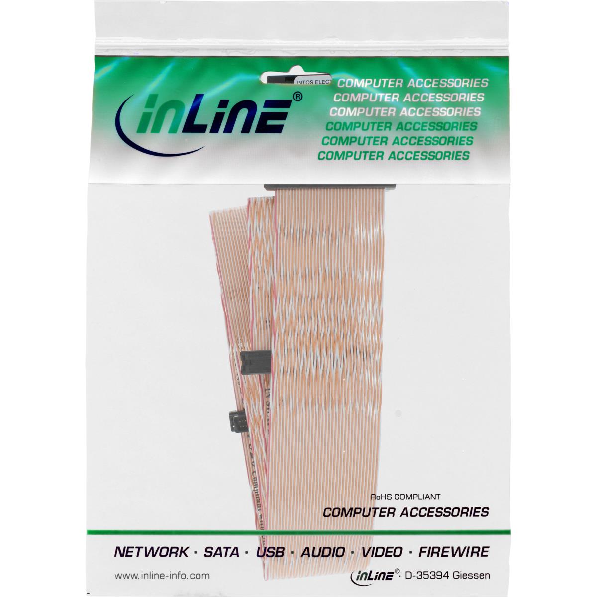 INLINE INC SCSI U320 ribbon cable 68pol for 2 devices with terminator ...