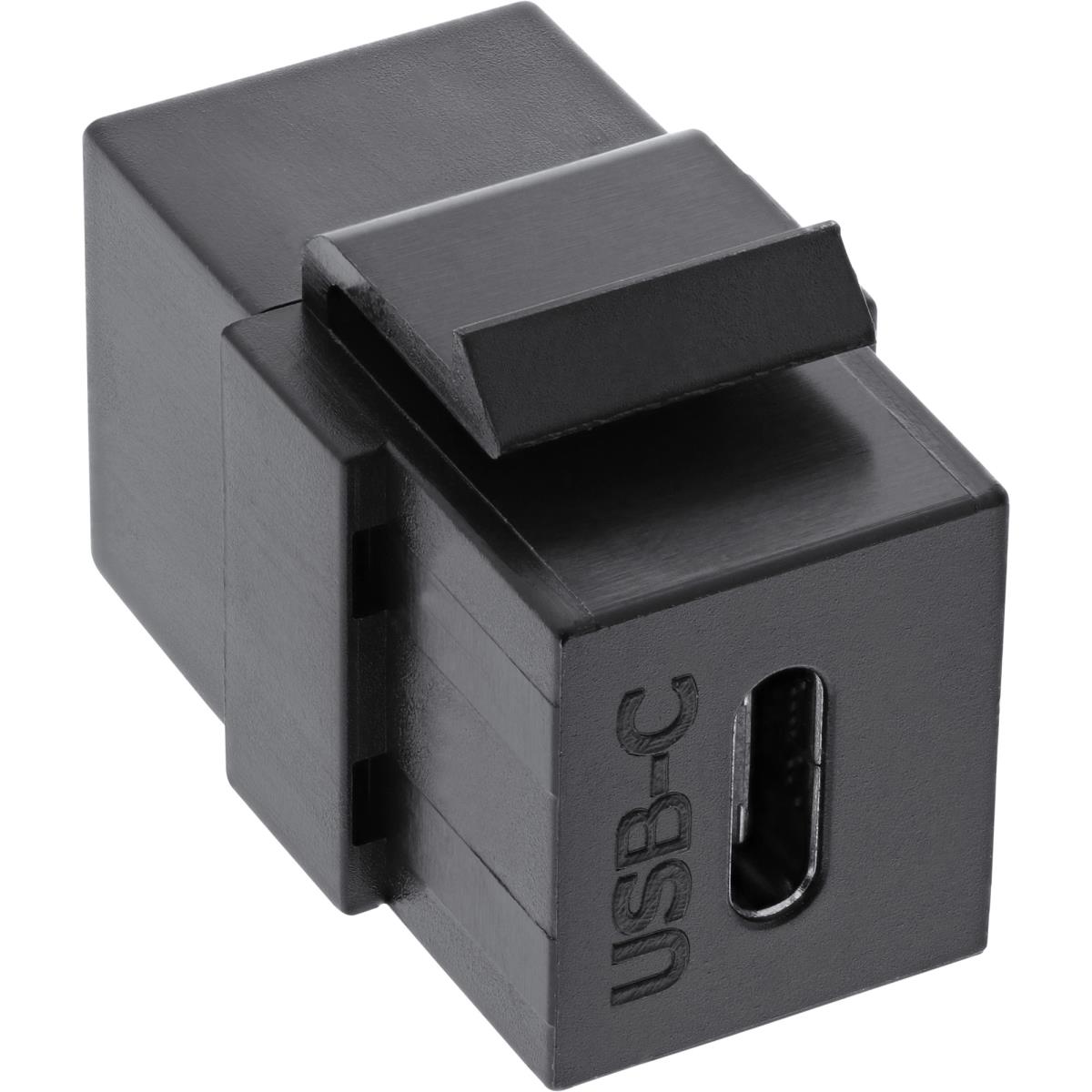 INLINE INC USB 3.1 Snap-In Module USB-C Female/Female Black Housing ...
