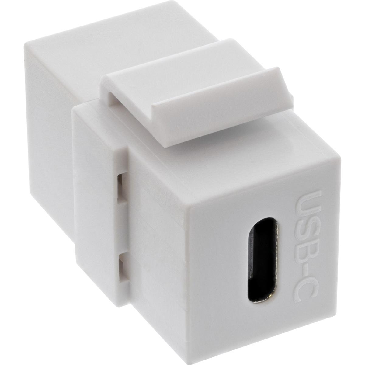 INLINE INC USB 3.1 Snap-In Module USB-C Female/Female White Housing ...