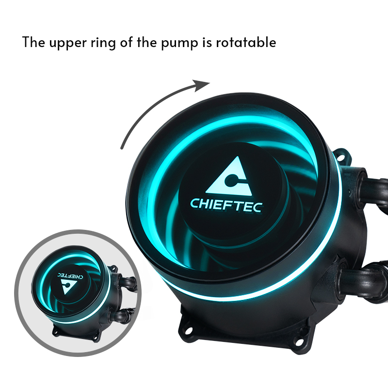 CHIEFTEC Cooling Fan Iceberg 240 Clc-240-rGB Black - CLC-240-RGB ...