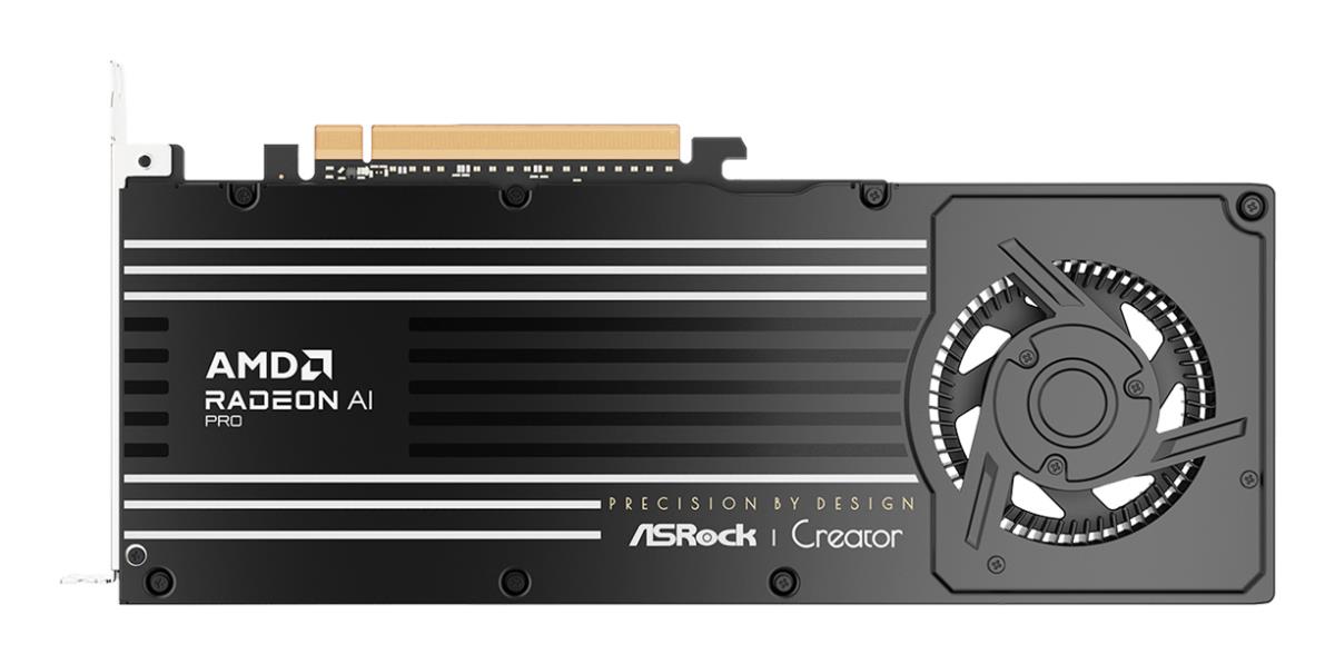 Amd Radeon Displayport ASROCK Graphic Card Amd Radeon Ai Pro R9700 Creator 32GB Gddr6 4 X ...