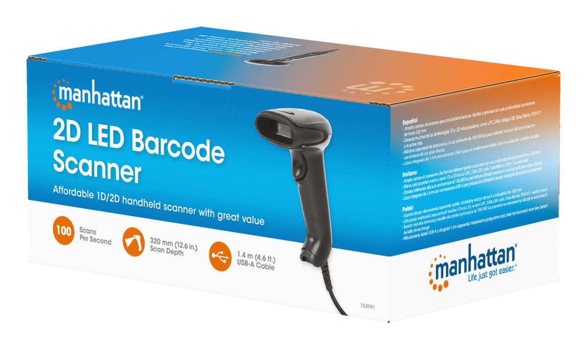 INTELLINET/MANHATTAN 2D LED Barcode Scanner - 153997 - Redcorp.com/en