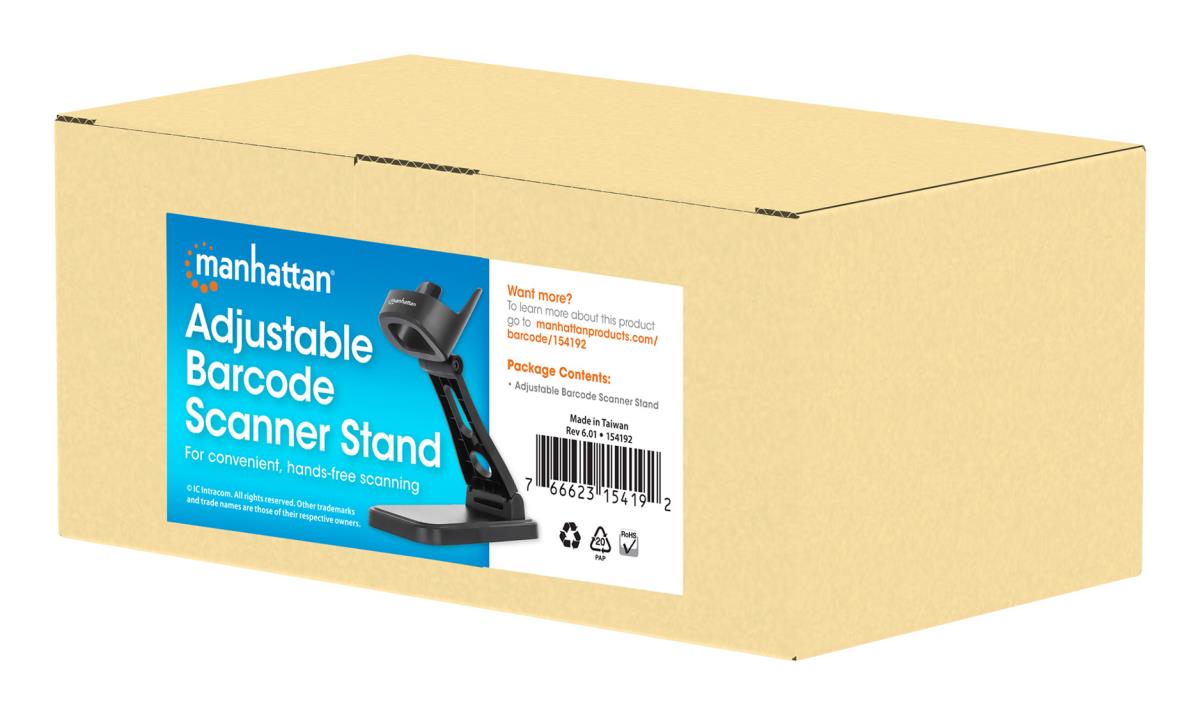 INTELLINET/MANHATTAN Adjustable Barcode Scanner Stand - 154192 ...