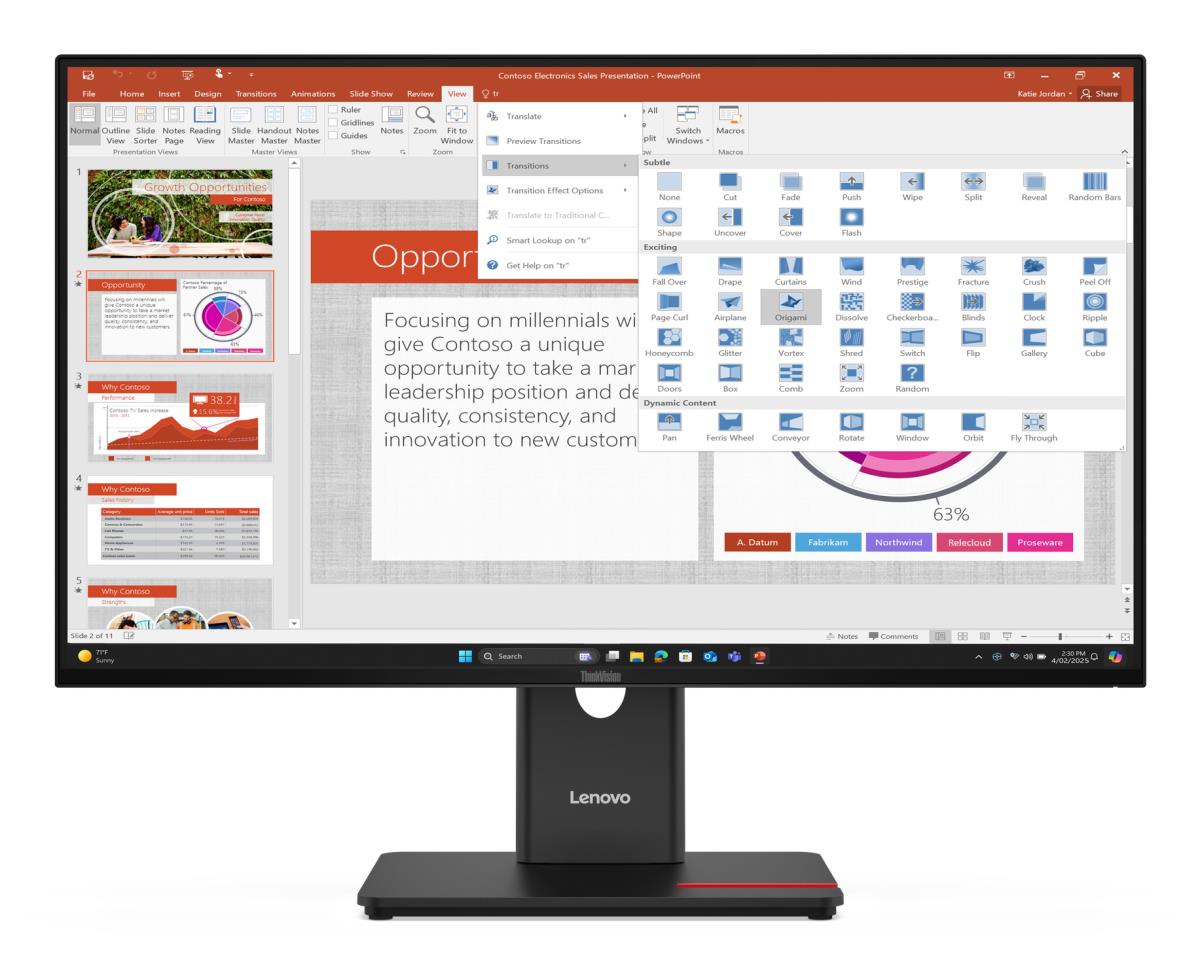 LENOVO Desktop Monitor - ThinkVision T27-40 - 27in - 1920x1080 (Full HD ...