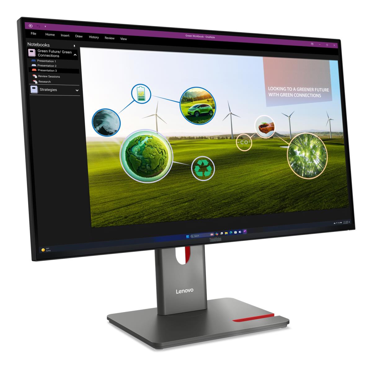 Thinkvision Desktop LENOVO Desktop Monitor - ThinkVision P27Q-40 - 27in - 2560x1440 (QHD ...
