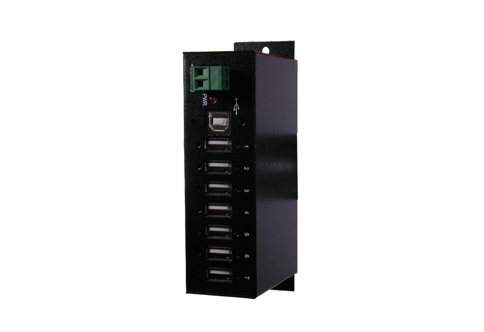 Hub - 7 Port USB 2.0 Metal (din-rail) With 15kv Esd Surge Protection