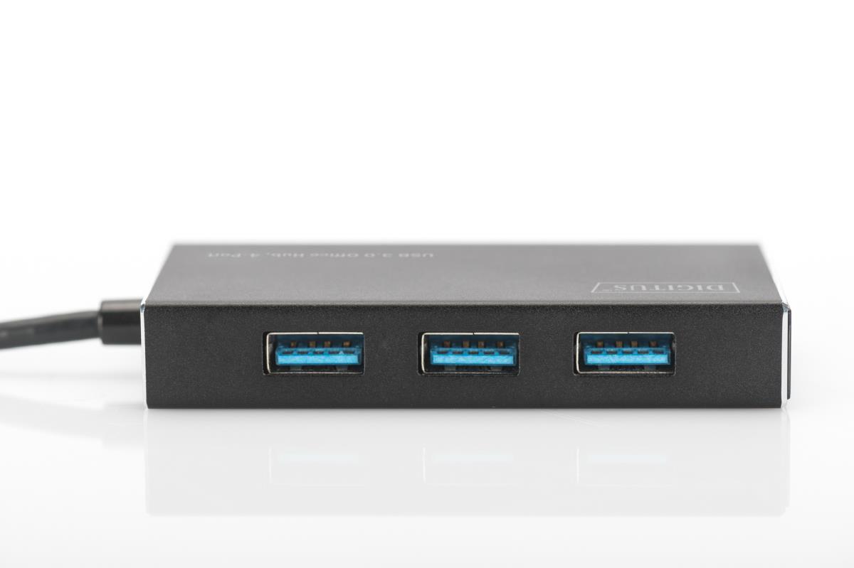 Digitus USB 3.0 Office Hub 4-Port 5V/2A Power Supply Gris