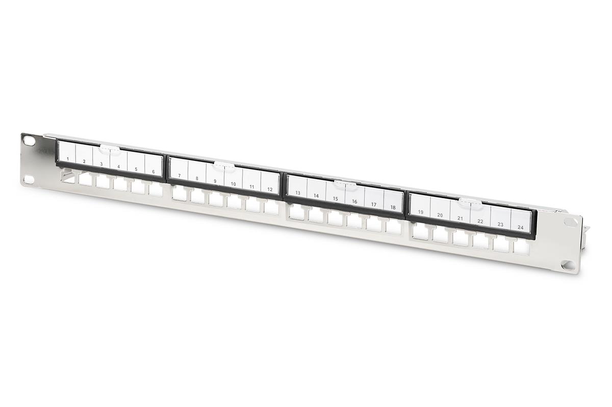 DIGITUS Modular Galvanized Patch Panel - shielded 24-port 24-port blank ...