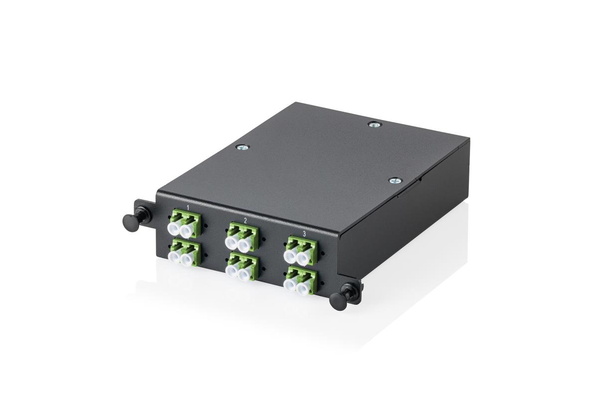 DIGITUS MTP/MPO-Cassette - 4/8 MPO Panel, APC 6xLC DX couplers, Fanout ...