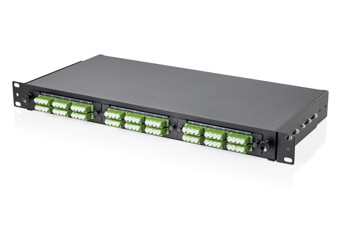 DIGITUS MPO/MTP cassette - 3 cassettes panel, APC 6xLC Quad couplers ...