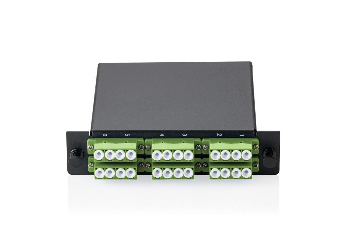 DIGITUS MPO/MTP cassette - 3 cassettes panel, APC 6xLC Quad couplers ...