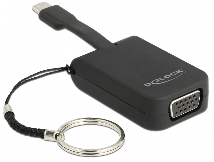 DELOCK USB Type-C Adapter to VGA (DP Alt Mode) - Key Chain - 63941 ...