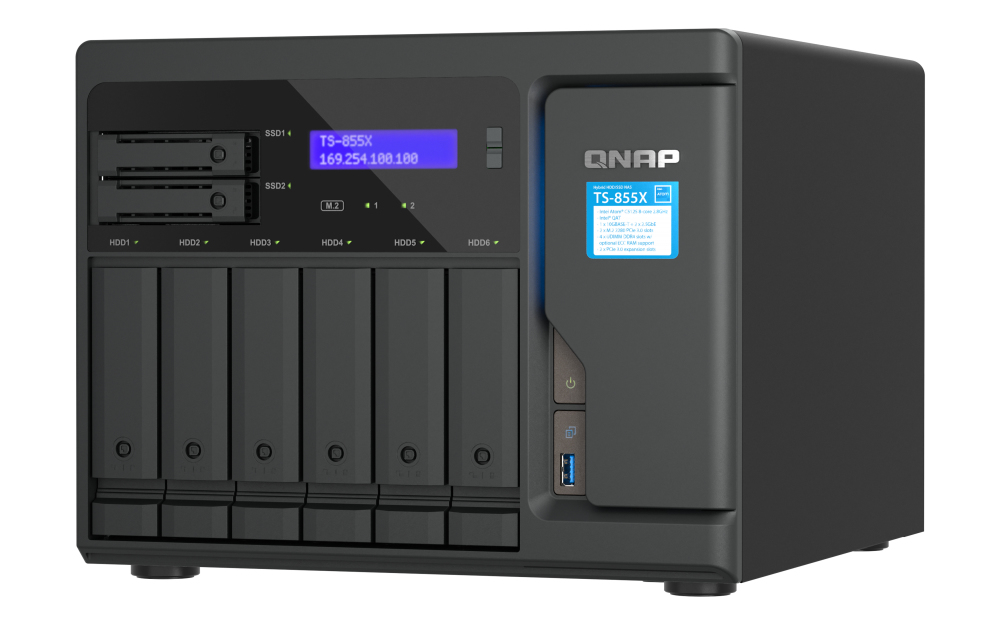 QNAP SYSTEMS TS-855X-8G 6x 3.5/2.5in SATA 6GB HDD/SSD bay 2x 2.5in