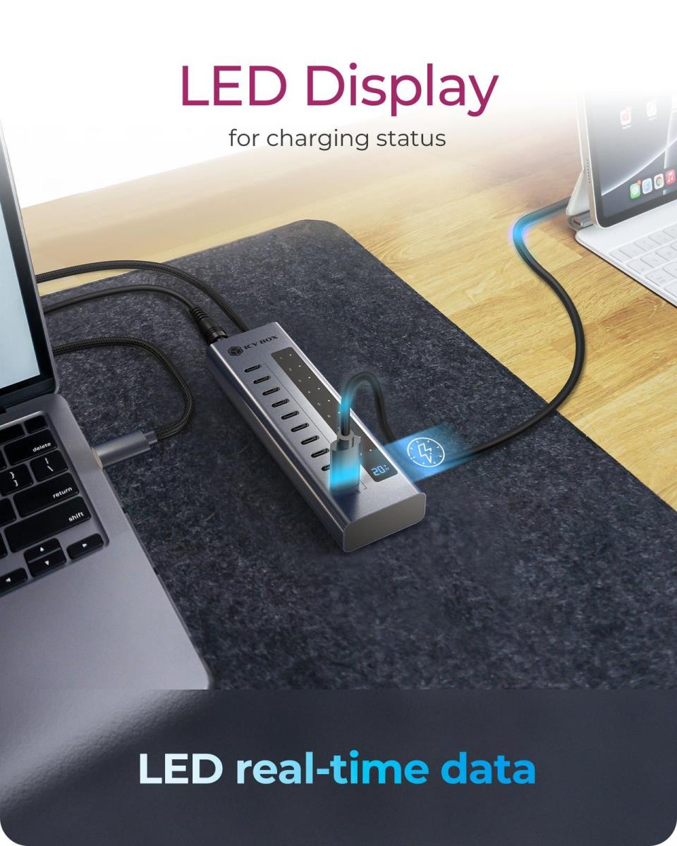 ICY BOX USB Type-c Gen 2 Hub With 10 Ports - IB-HUB1450-C31 - Redcorp ...