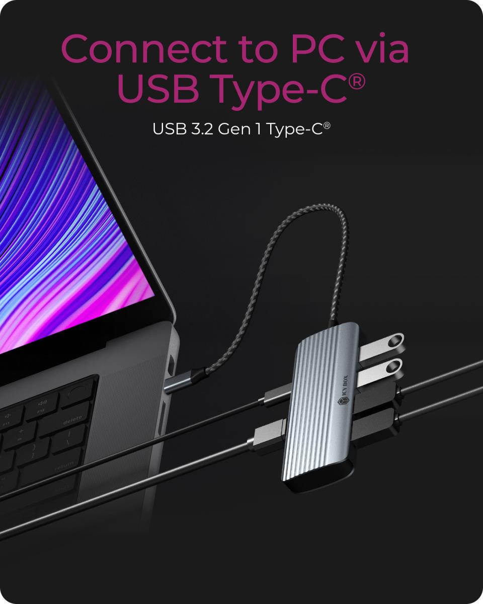 ICY BOX USB Type-c Notebook Dockingstation 6-in-1 - IB-DK4022A-CPD ...