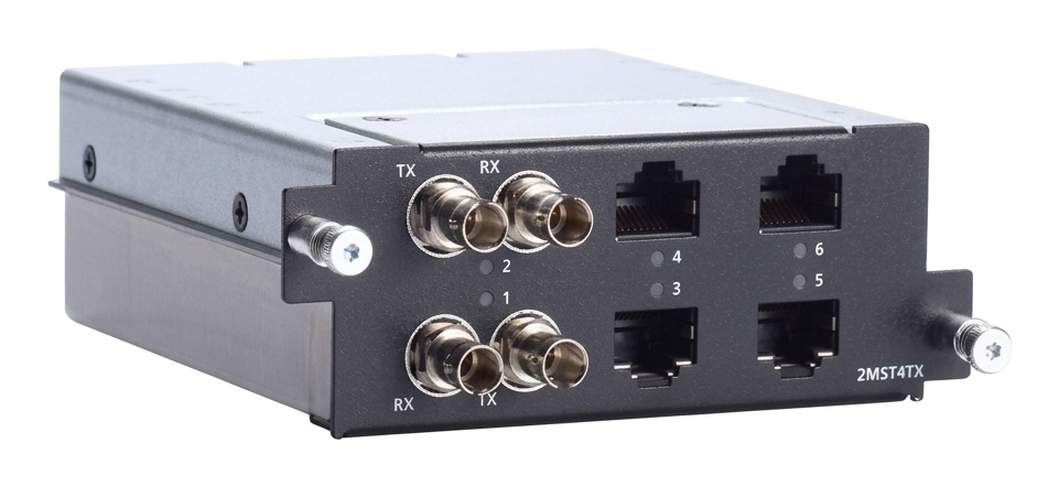 MOXA Fast Ethernet module with 2 multi-mode 100BaseFX ports with ST ...