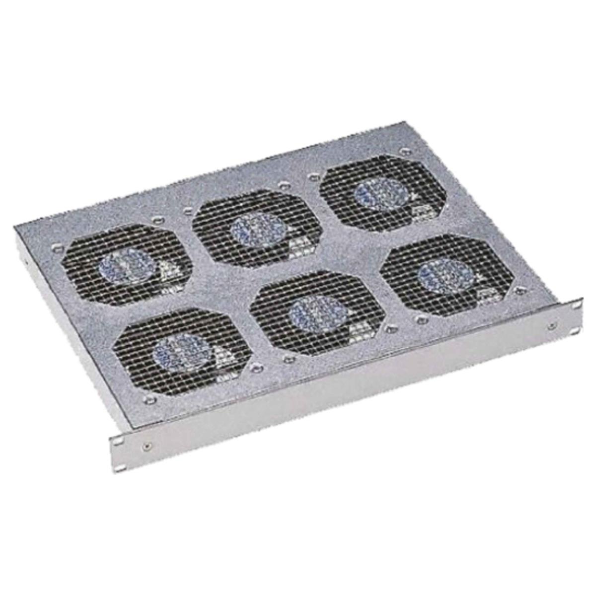 SCHROFF 19in Fan Unit - 1U - 6 Fans - 230 VAC - Steel/Aluminum ...