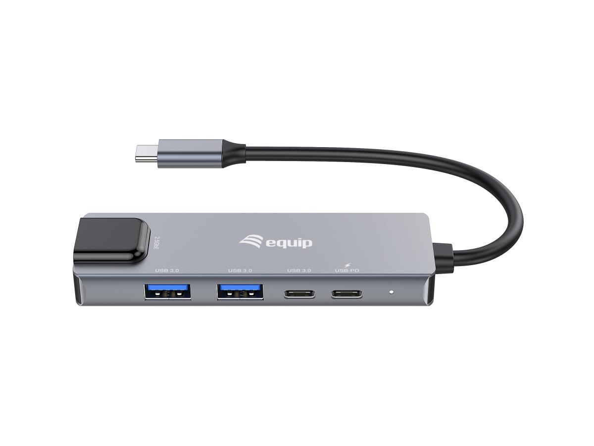EQUIP 5-in-1 Multifunctional Adapter, 2.5GbE, USB-A x 2, USB-C x 1, USB ...